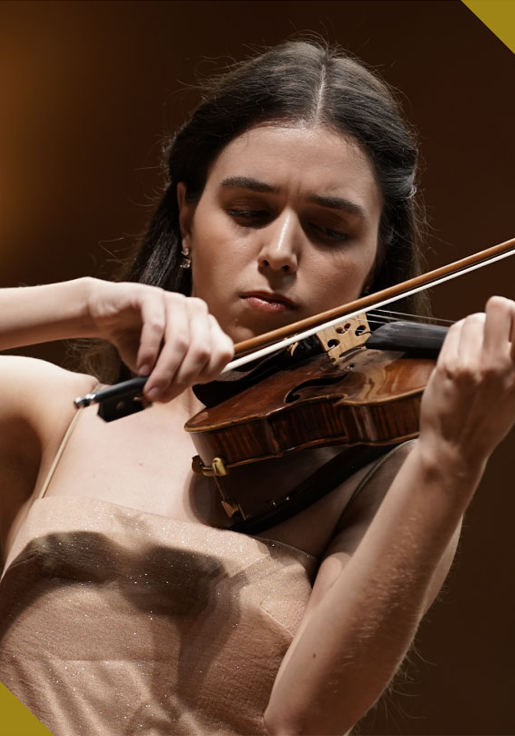Violinist performing